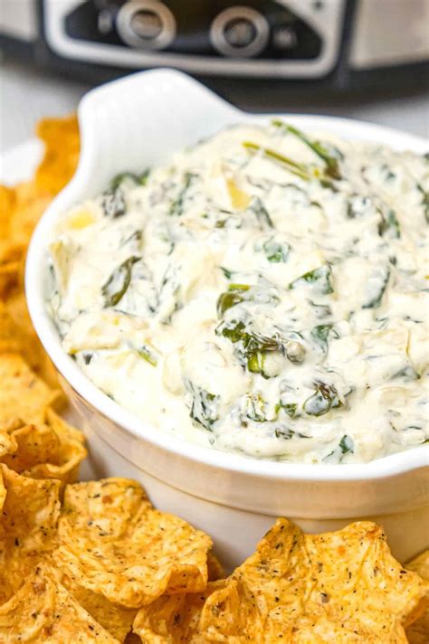 Mix vigorously until combined and smooth artichoke and spinach dip