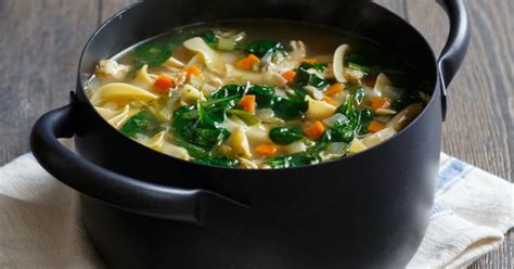 homemade chicken noodle soup with dill