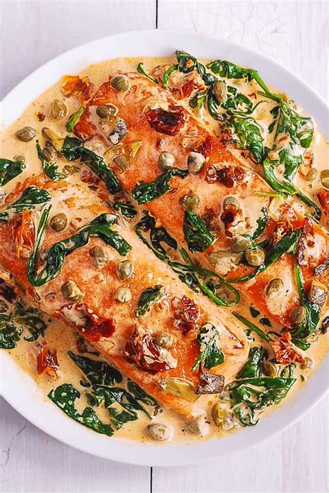 Salmon With Tomato Onions And Capers