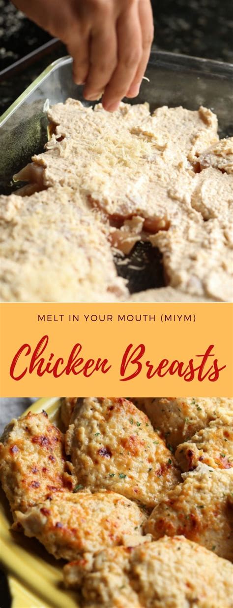 Mix mayonnaise or yogurt, cheese and seasonings miym chicken recipe