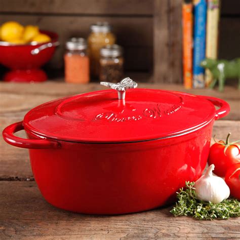 pioneer woman enameled cast iron dutch oven
