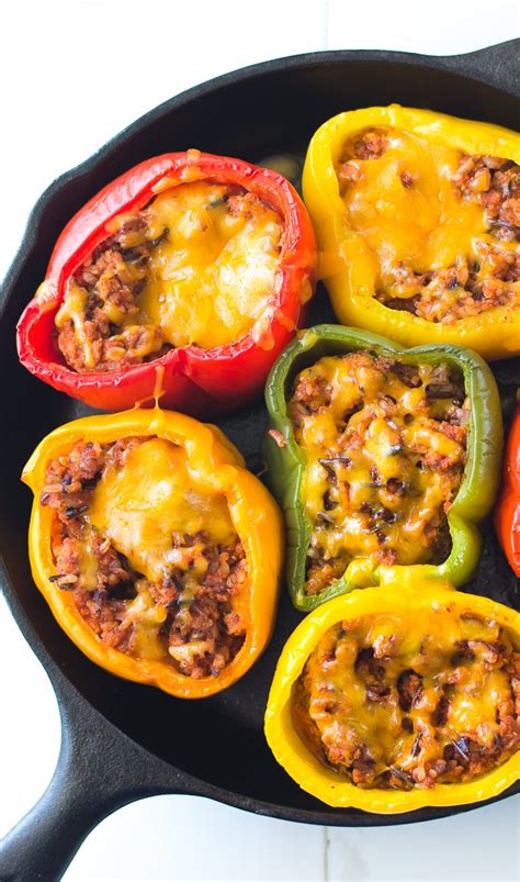 turkey and rice stuffed peppers
