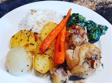 What you need to prepare roasted chicken with carrots recipe