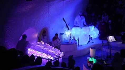 It is not an easy task to perform on instruments  playing it cool these artists make music with ice