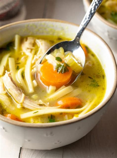homemade chicken noodle soup from scratch whole chicken