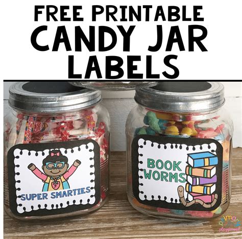 free printable candy jar labels