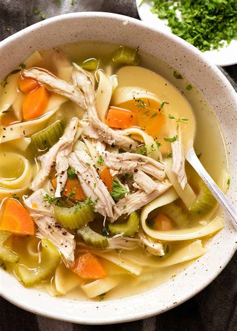 homemade chicken noodle soup from scratch food network