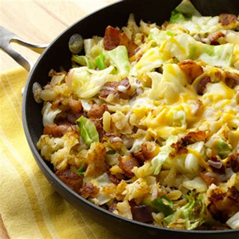 , add cabbage and onion to bowl cabbage hash browns