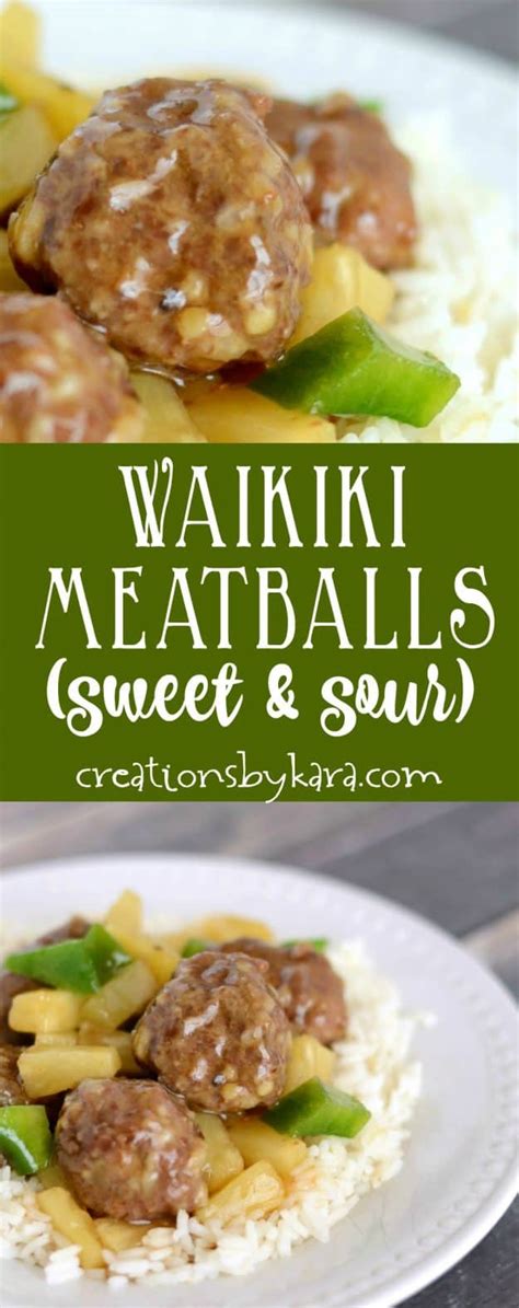 sweet and sour meatballs with pineapple and green pepper