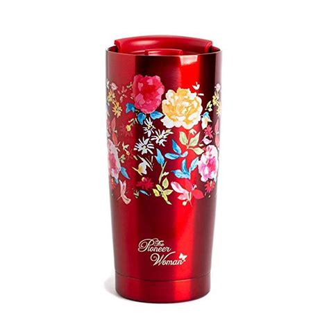 Featuring a double wall and vacuum insulation, this stunning tumbler is about to become your new favorite travel mug pioneer woman insulated coffee mug