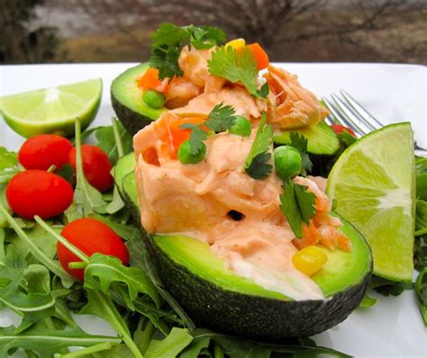 ceviche with avocado and grilled corn