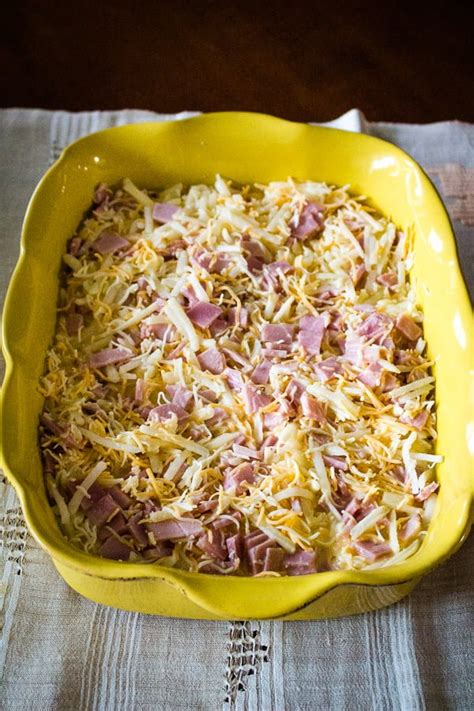 ham egg and cheese breakfast casserole with hash browns