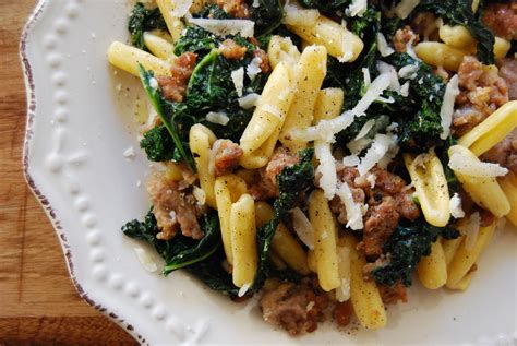 orecchiette pasta with sausage and kale