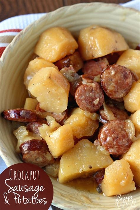 healthy crockpot hashbrown casserole with smoked sausage