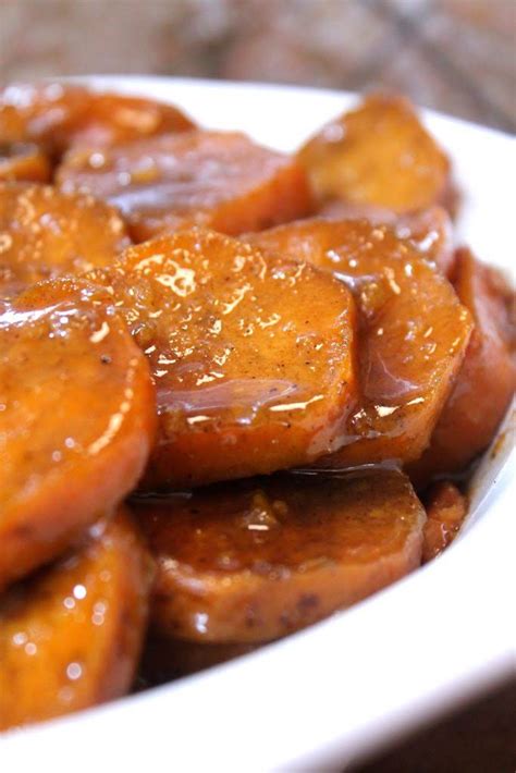 , peel and then slice into ½ thick circles baked candied yams soul food style