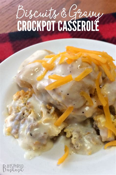 Cut each biscuit into 4 pieces and scatter biscuit pieces across the bottom of the baking. biscuits and gravy casserole recipe