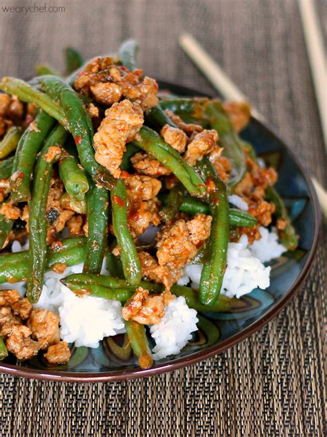 ground turkey and green beans
