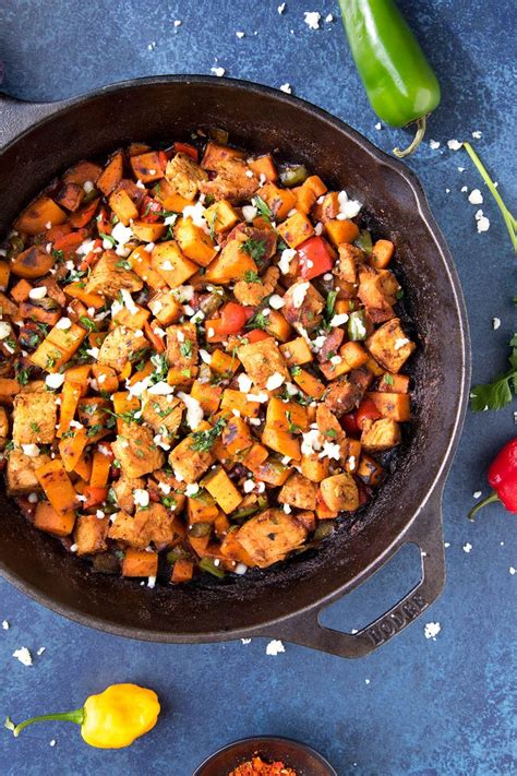 spicy chicken and sweet potato meal
