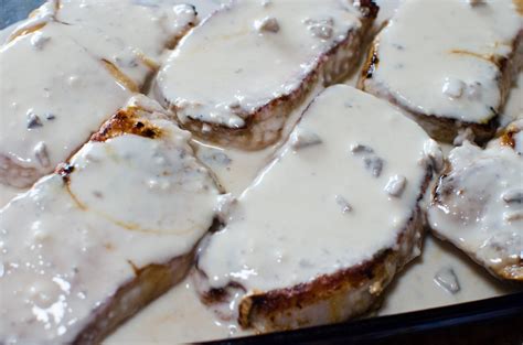 pork chops and scalloped potatoes with cream of mushroom soup