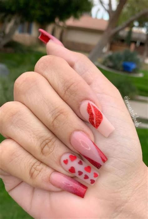 50+ inspiring fashion and beauty ideas you will fell in love with 14 romantic valentine's day nail design inspirations

