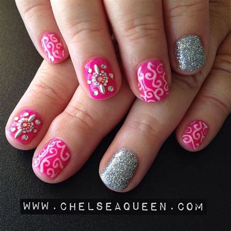 Nail art is a fashion trend of decorating nails with patterns, stickers and appliques pink valentine's day nail art designs to steal in 2021