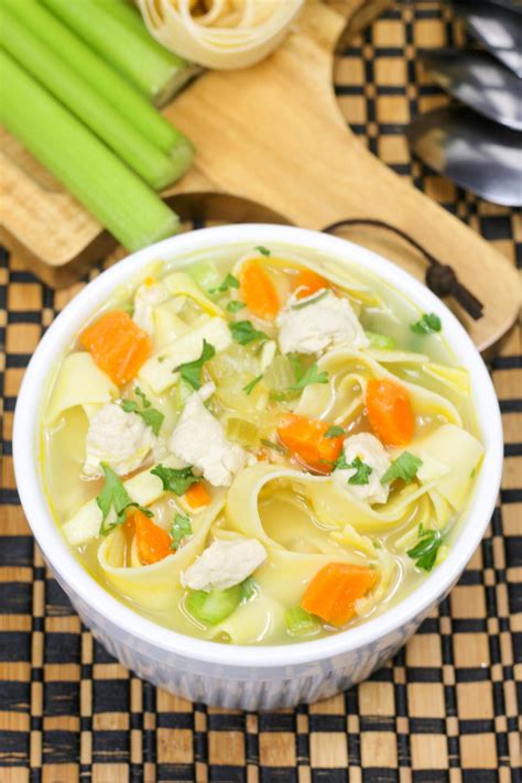 homemade chicken noodle soup using chicken breast
