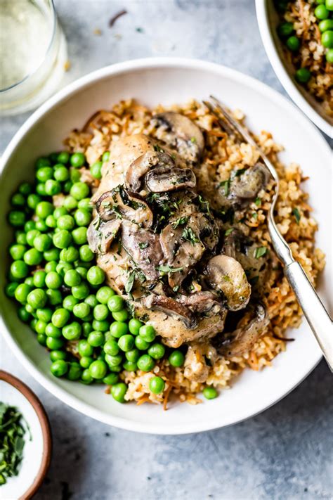 chicken thighs with mushrooms and shallots