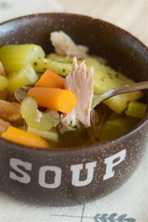 homemade chicken noodle soup in a pressure cooker