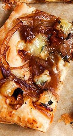 Caramelized Onion Tart With Gorgonzola And Brie