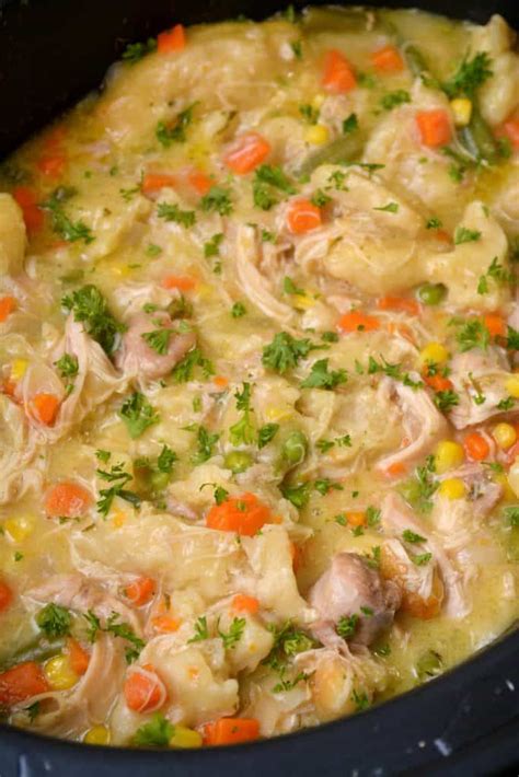 recipe for homemade chicken noodle soup in a crock pot