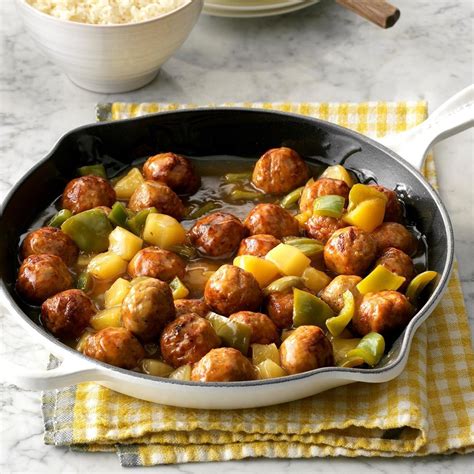 sweet and sour meatballs with pineapple