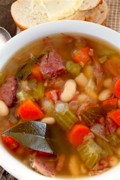 white bean and ham soup crock pot