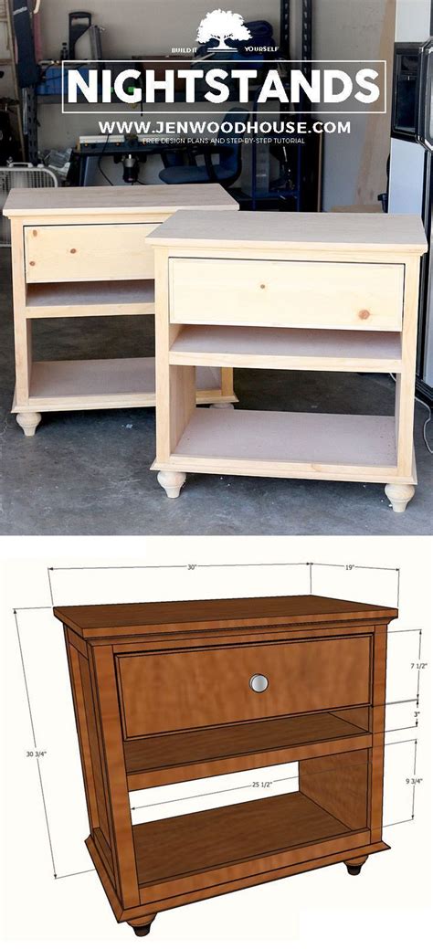 Free woodworking plans to build a variety of night stand table bedroom furniture nightstand woodworking plans