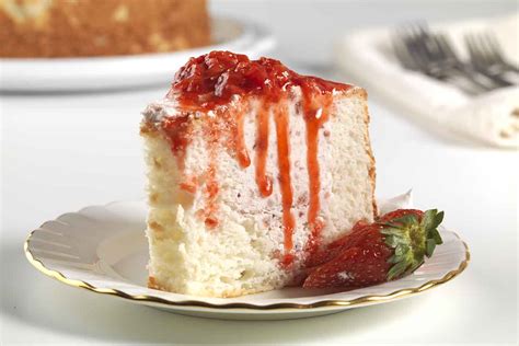 Add frozen strawberries that have been angel food cake and strawberry jello dessert