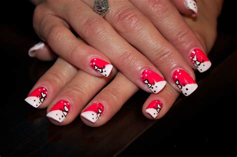 Pink scooby doo press on nails valentine's nails design