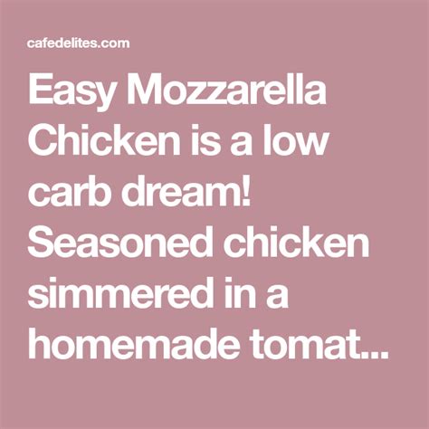 easy mozzarella chicken (low carb chicken parma)