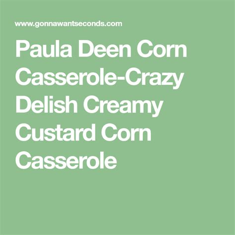 paula deans recipe for corn pudding