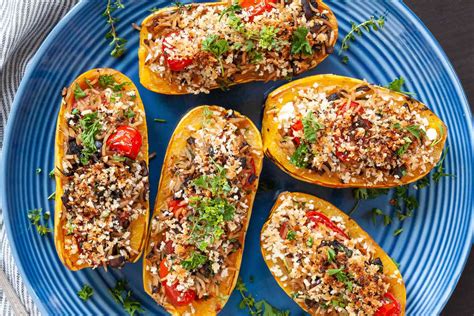 Stuffed Delicata Squash With Pancetta And Goat Cheese
