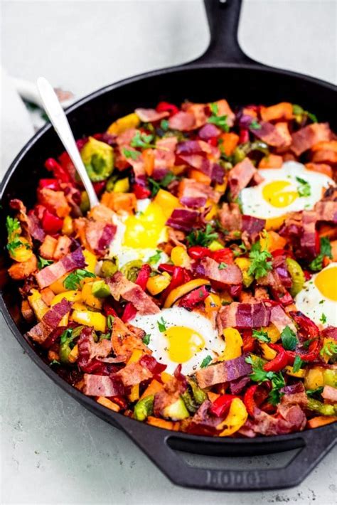 sweet potato hash with sausage and eggs (paleo & whole30)