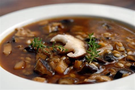 beef and barley stew with mushrooms