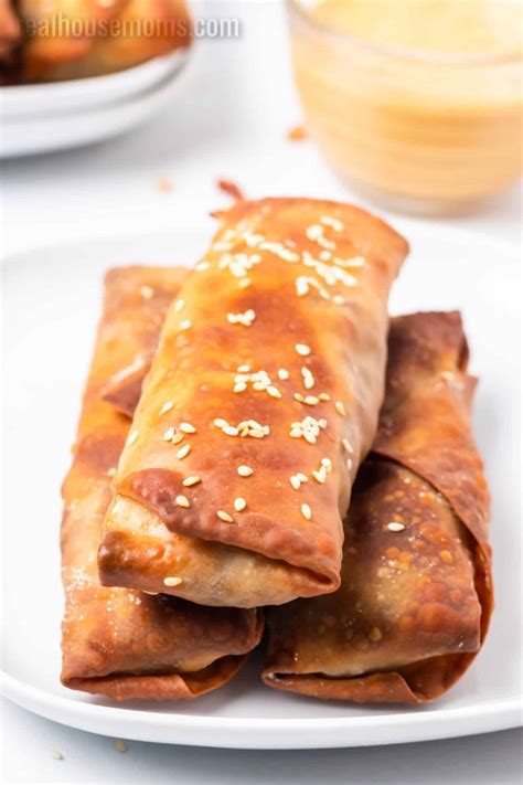 That will help really crisp up the shell air fryer chinese egg rolls