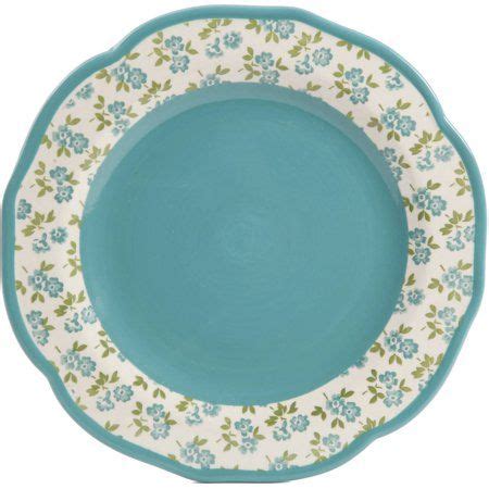 the pioneer woman timeless floral & retro dot 12 piece dinnerware set