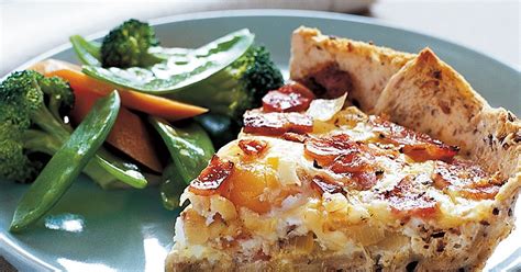 deep dish bacon and cheddar quiche